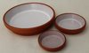 Ceramic dish for feeding with white glazed inner surface. 6 cm diameter