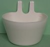 Plastic bowl for exhibition for hanging on all kinds of cages    white colored
