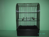Training cupola fom cage in black wih two perching rods and a bowl 24 x 17 x 34 cm