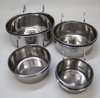Stainless steel bowl with hangable holder D =  9 cm  ,   300ml