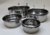 Stainless steel bowl with hangable holder  D = 12 cm  ,    600ml