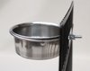 Stainless steel bowl with a screwable holder . D =  7,5cm