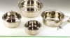 Stainless steel bowl with screwable holder, D. 21 cm