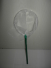 Birds trap net with green plastic stem handle and white net. Handle 30 cm  - Net diameter 18 cm