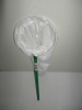 Birds trap net with green plastic stem handle and white net. Handle 50 cm net diameter 22 cm