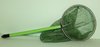 Birds green scoop net lace with green plastic stem handle. Handle 50 cm- Net diameter 26 cm